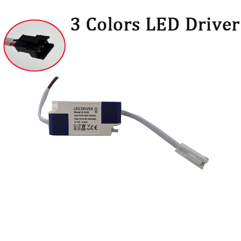 3 Colors LED Driver 8-24W 4-7W 3-5W (3 pin) Transformer for Tri-color ...
