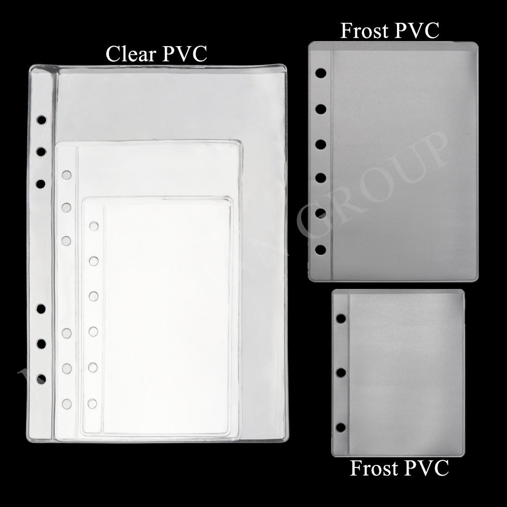 A5 A6 A7 Mini Top Loading Clear Frost PVC Envelope Pouch Zipless Loose ...