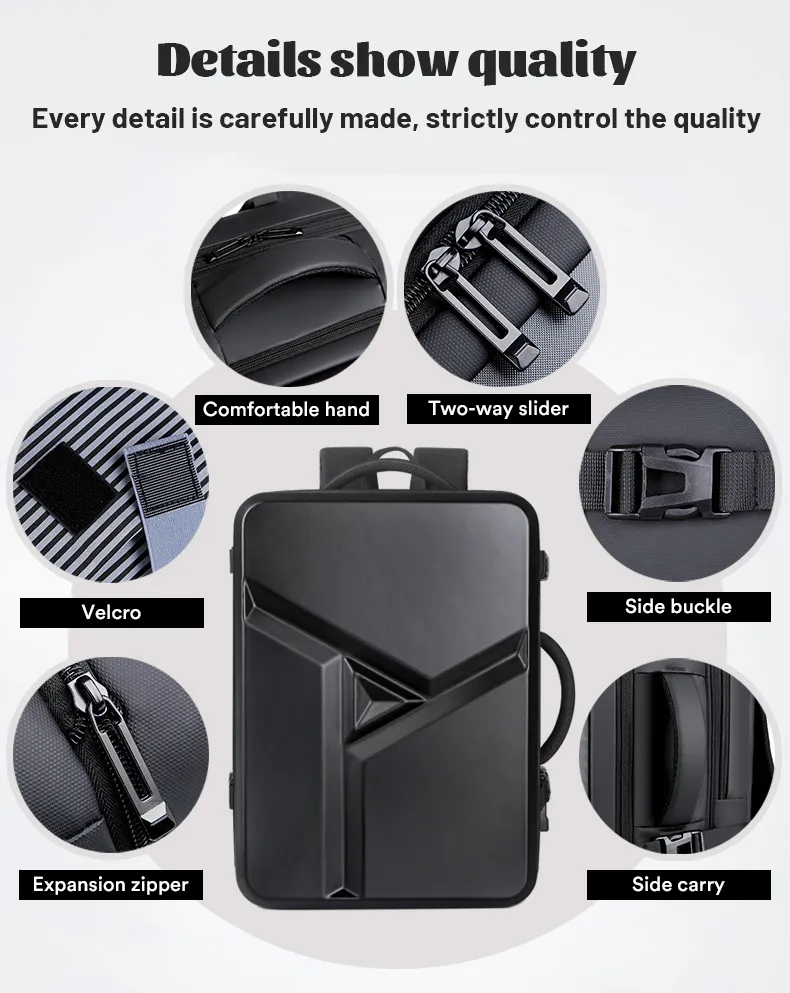 17.3''Hard Shell Backpack Men's Business Laptop Backpack Thickened 50L ...