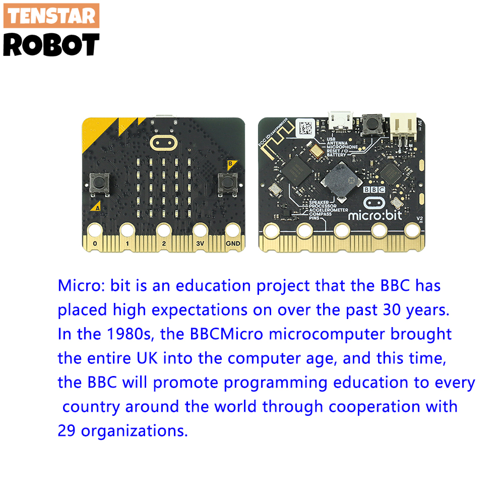 Programmable Robot Micro:bit V2 Smart Car Kit/Qtruck/python Education ...