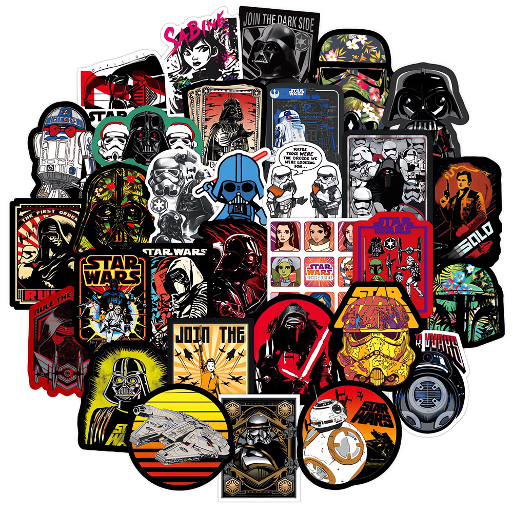 100pcs Star Wars Sticker Cartoon Sticker for Water Bottle Waterproof