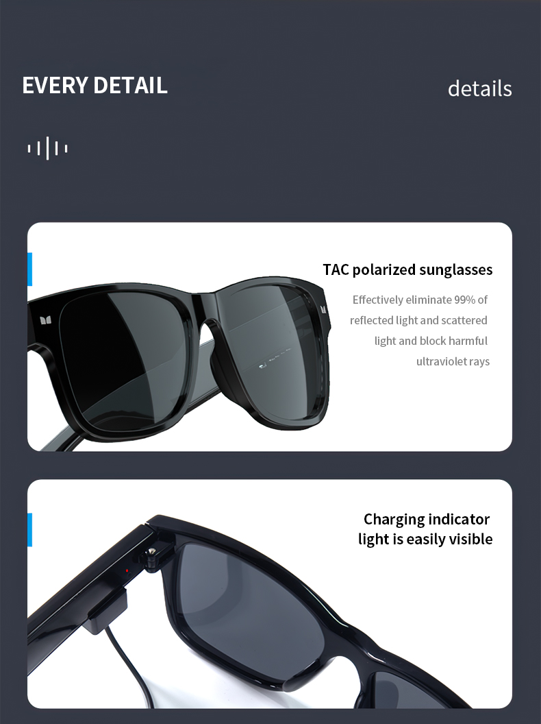 Lenovo X Monster S01 Wireless Bluetooth Sunglasses Polarized Sunglasses ...