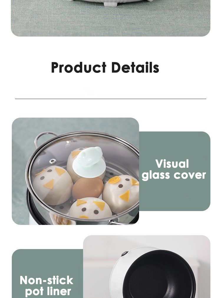 Mini Electric Hot Pot Cooker 1.2L - Multifunctional Small Pot With Phone Holder For Dorms & Small Spaces