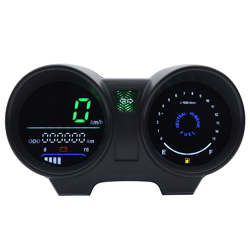 Motorcycle Speedometer Digital LED Panel rpm Speed Gauge For Brazil ...