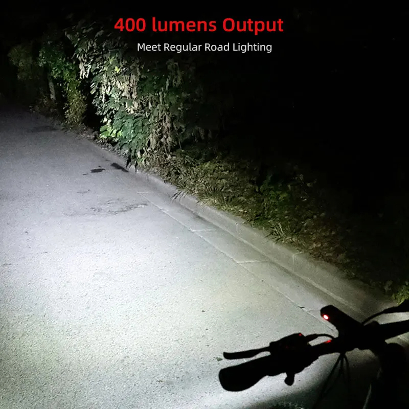 Deemount Bicycle Headlight 400Lumen 2000mAH LED Lantern Front Lighting ...