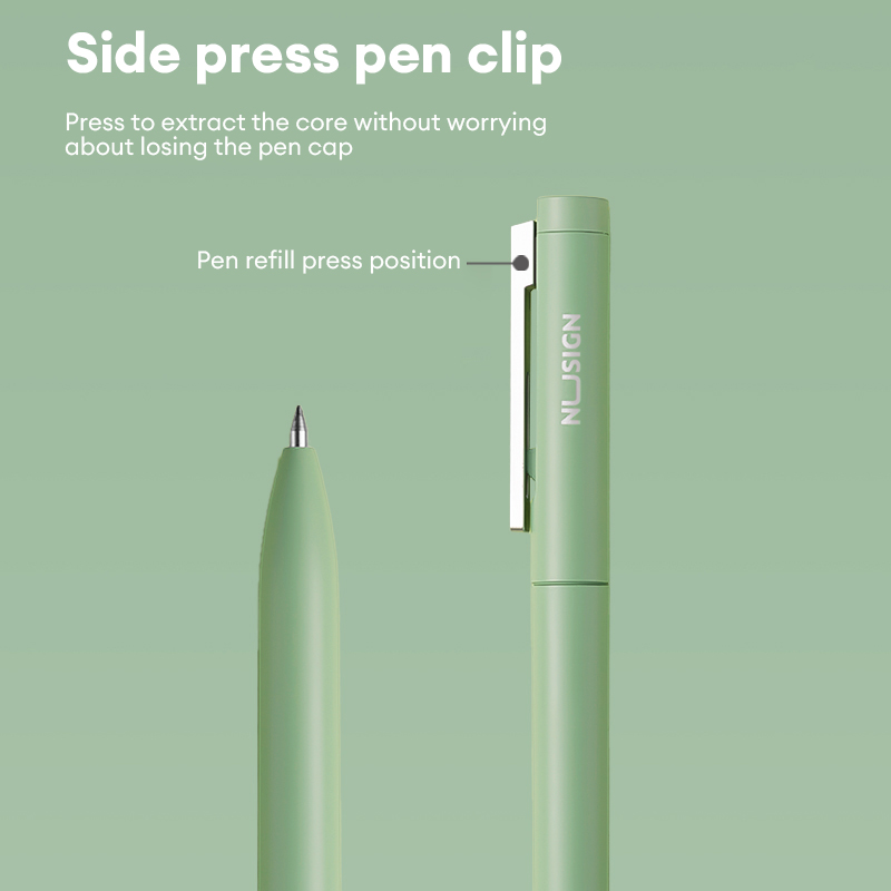 Deli NS563 Nusign Zhen Smooth Press Gel Pen 0.5 mm Black Refill Bullet ...