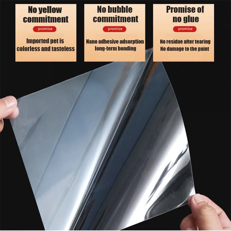 2mil Self-adhesive Transparent Film Marble Wood Desktop Protective Film ...