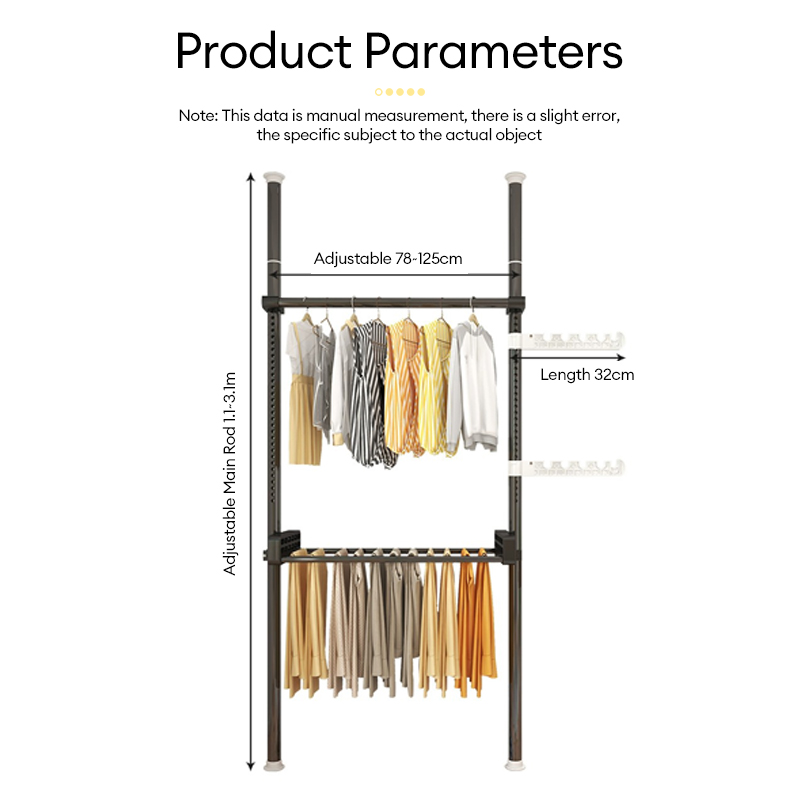 Adjustable Sampayan Clothes Rack Stand Floor To Ceiling Tension Drying ...