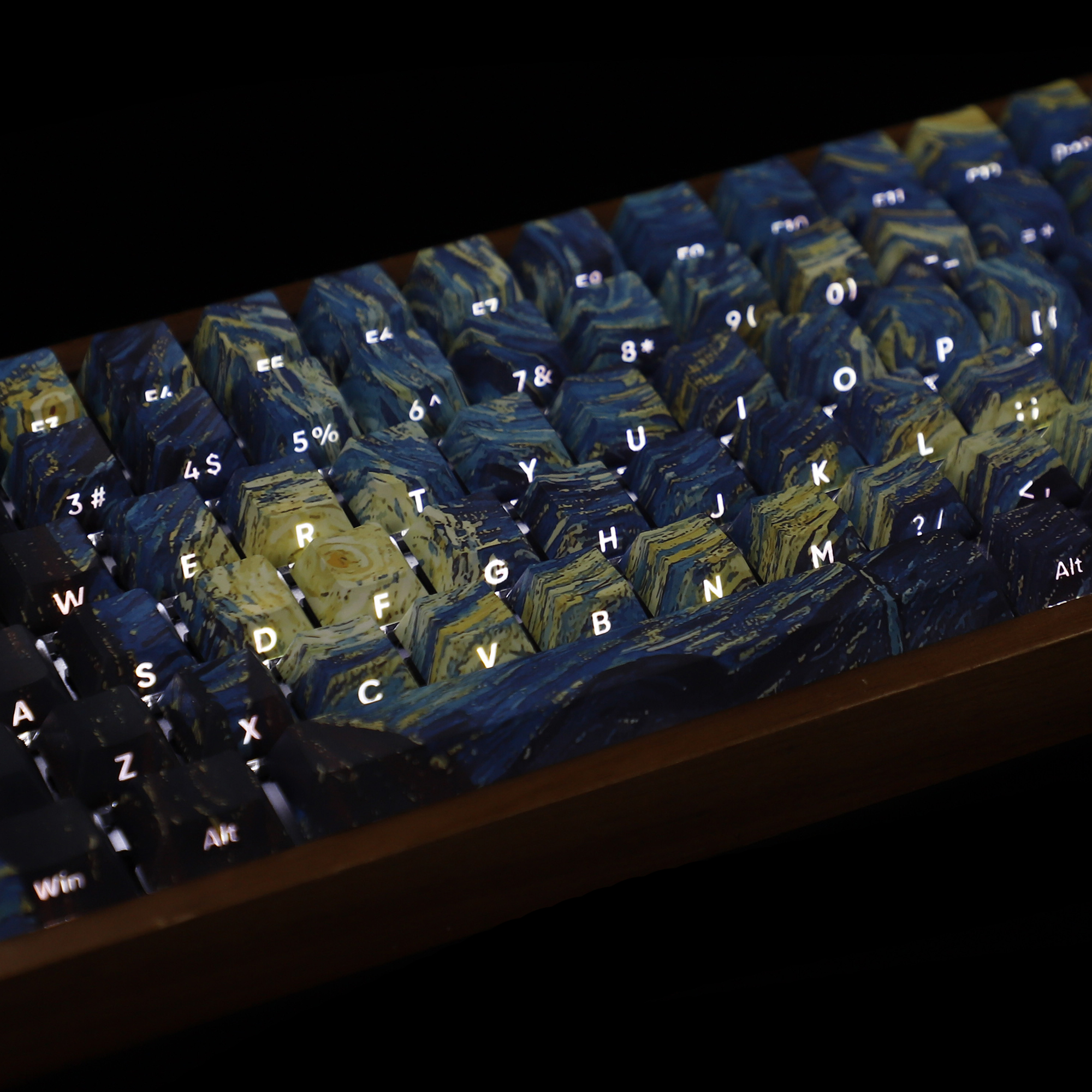 134 Keys Side-lit Shine Through Keycap ANSI ISO PBT Double Shot Cherry ...