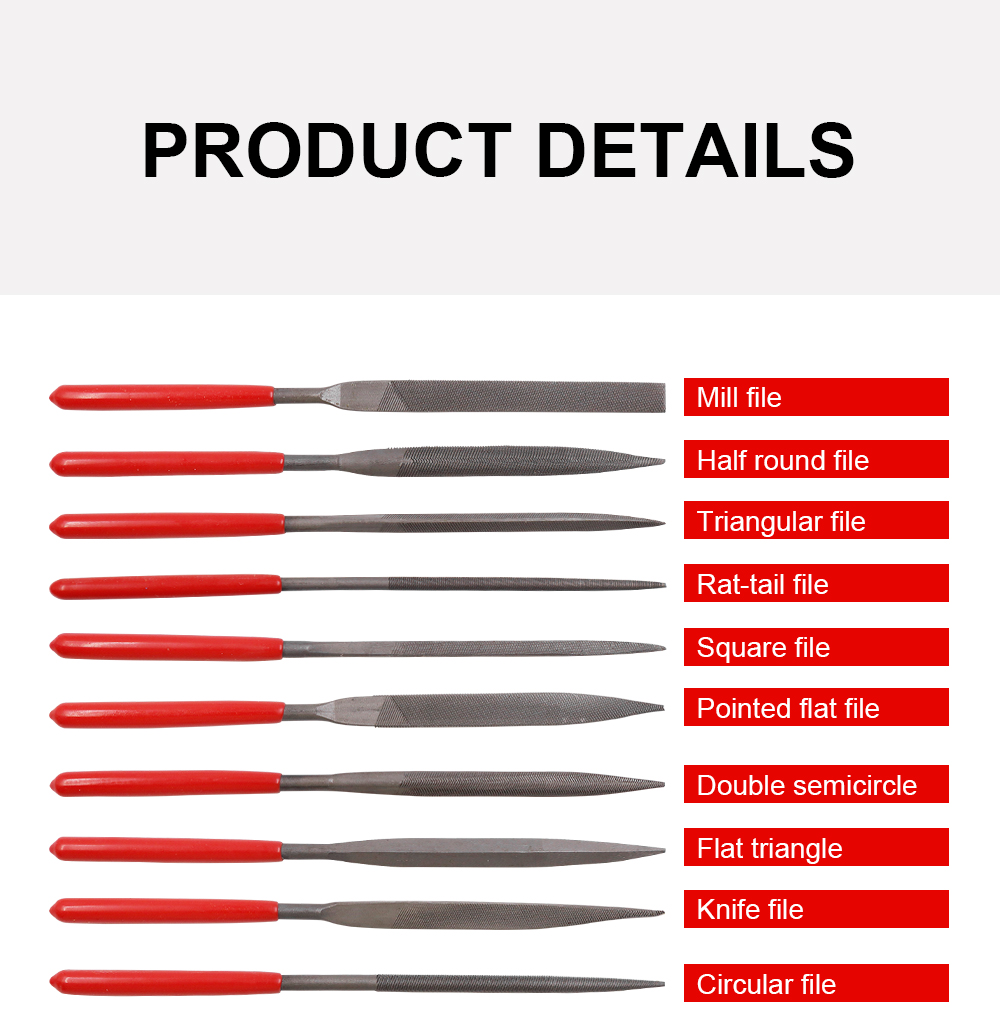 10Pcs Plastic Handle Mini Small File Mold File Diamond Needle Files ...
