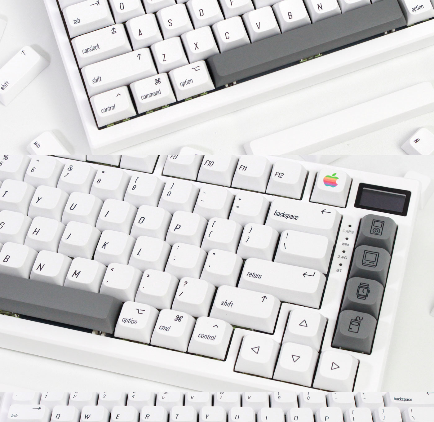 GMK apple style Keycap, 138 Keys PBT Keycaps XDA Profile DYE-SUB ...