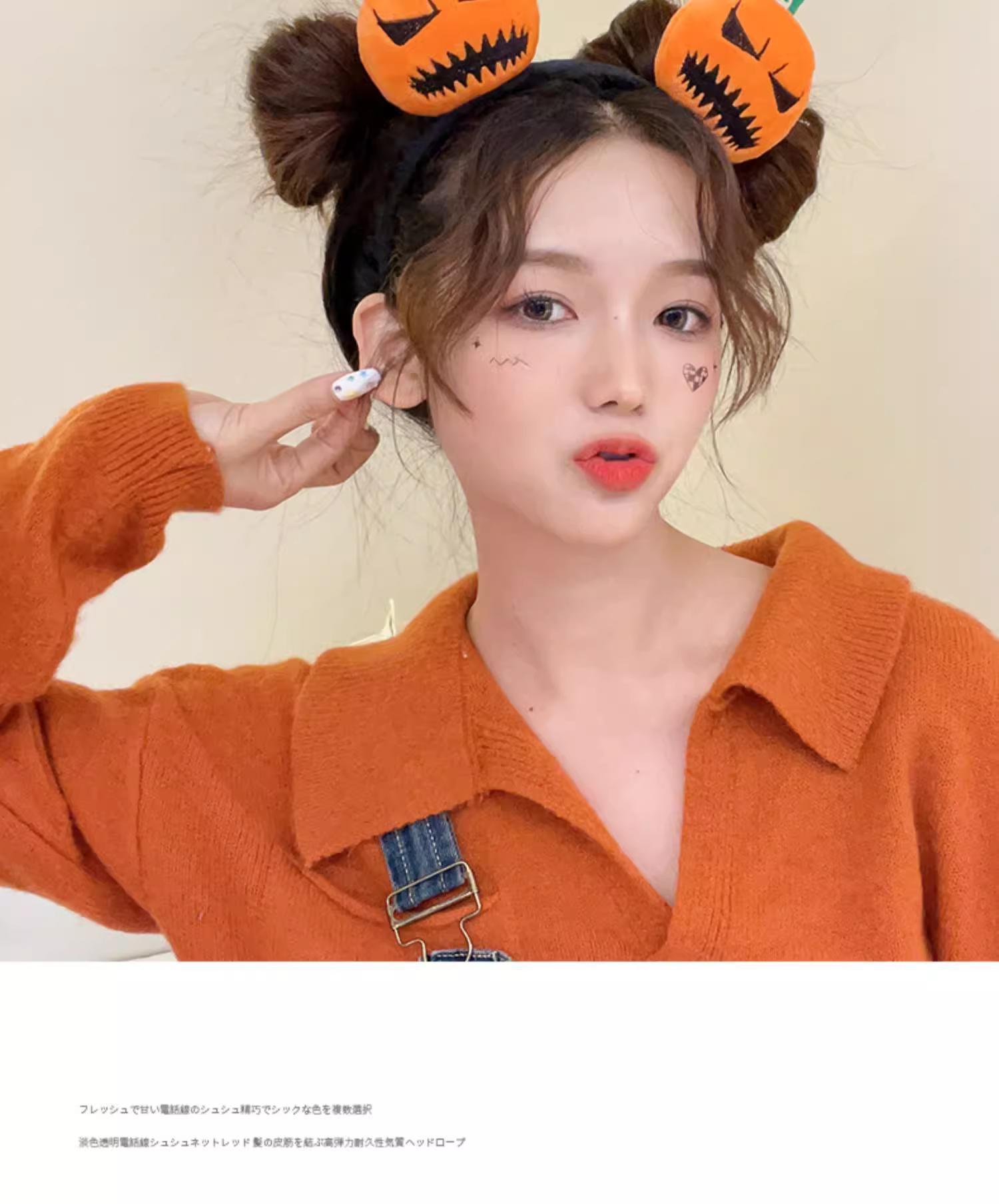 Halloween headband Halloween pumpkin head, cartoon skull head wear