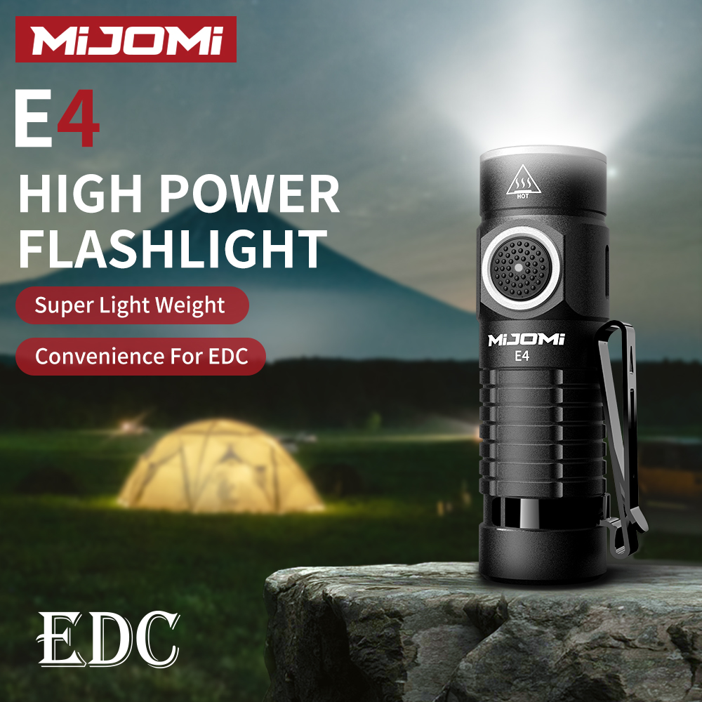 MIJOMI Flashlight E4 1100lumens Super Mini LED flashlight Torch Lamp ...