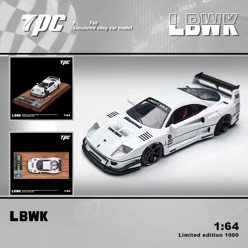 TPC 1:64 Model Car Ferrari F40 LBWK Alloy Die-Cast Sport Vehicle ...