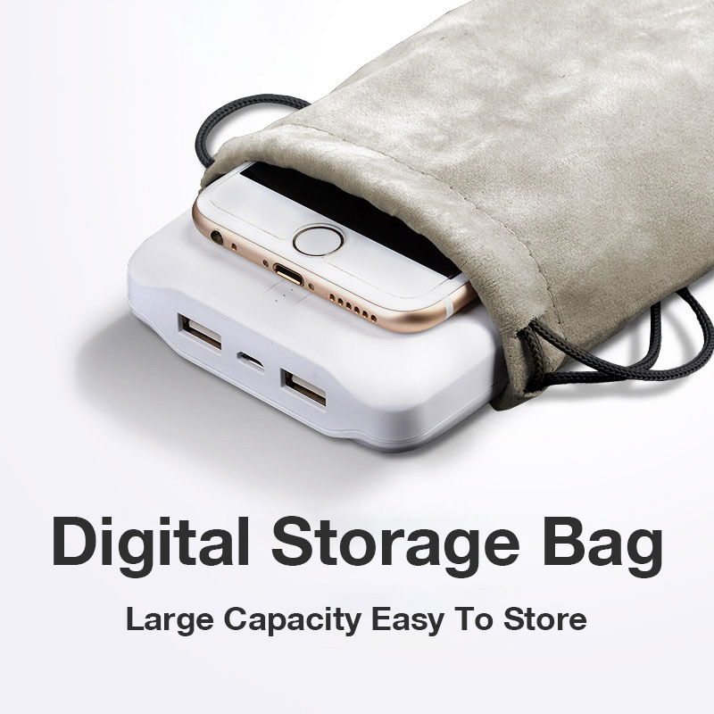 EYD Fleece Bag Digital Storage Bag Drawstring Design Store phone ...