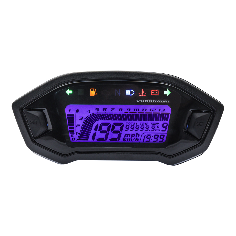 New Digital 13000rpm LCD Speedometer Tachometer 7 Colors Backlight ...
