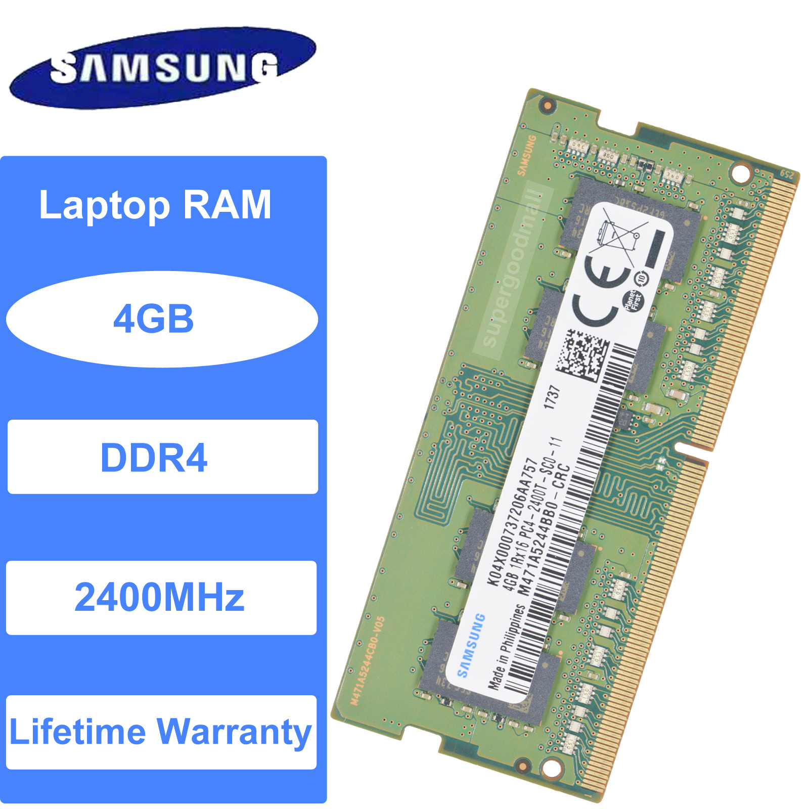 Micron DDR4 RAM 4GB 2400MHz Desktop Memory 4GB 1RX16 PC4-2400T-UC0