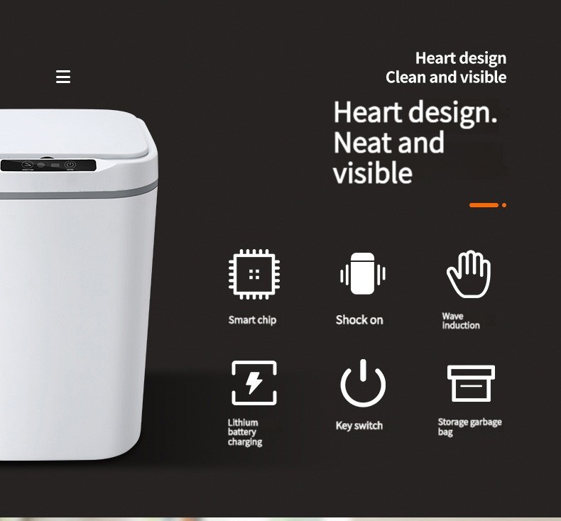 Intelligent garbage cans 18L-20L large capacity induction garbage cans ...