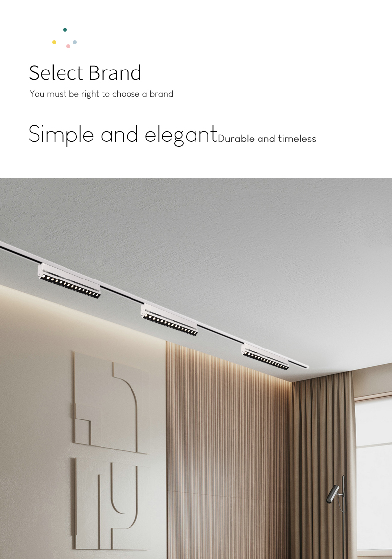LED Track Light Spotlight Linear Ceiling Spot Light Rectangle Rail Lamp ...
