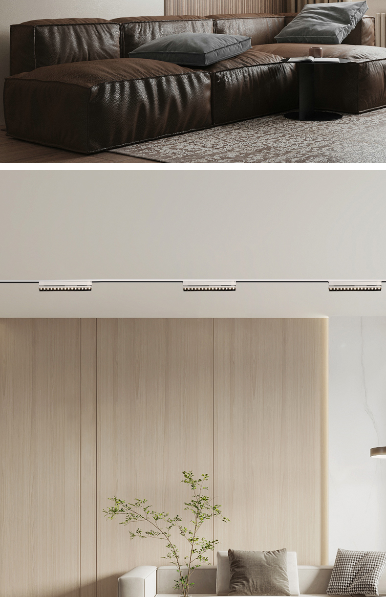 LED Track Light Spotlight Linear Ceiling Spot Light Rectangle Rail Lamp ...