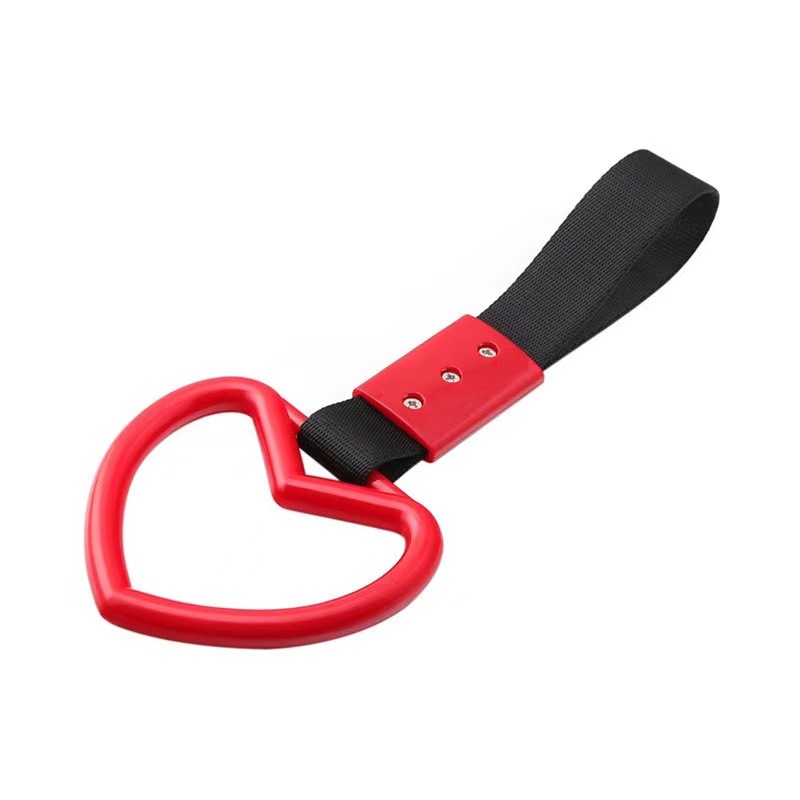 JDM Heart-shaped Car Static Belt Decorative Warning Rings Rear Bumper ...