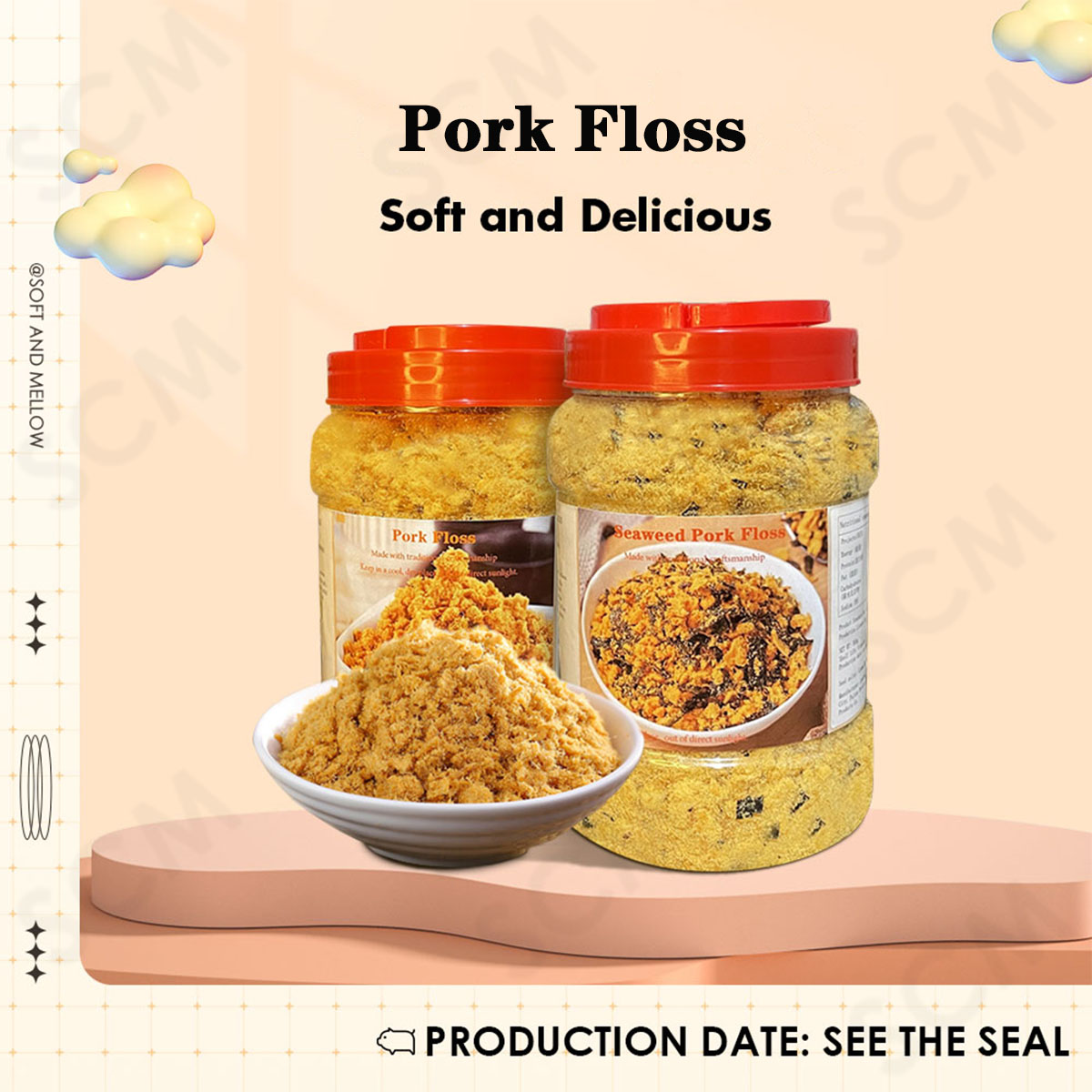 Pork Floss/Chicken Floss Imported Floss Powdery Pork (Masang)-500g ...