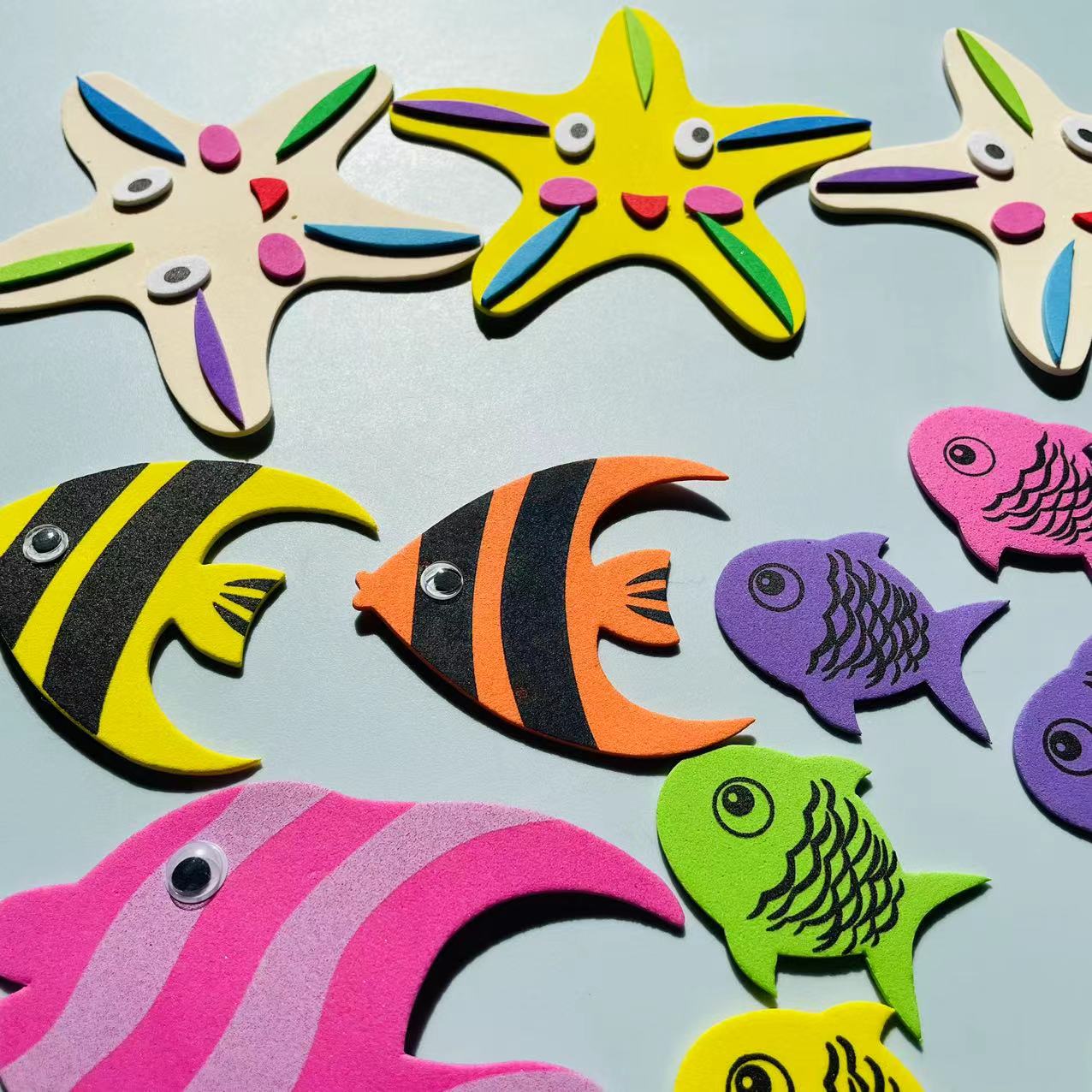 EVA Foam marine fish Craft 3D Wall Decoration classroom blackboard ...