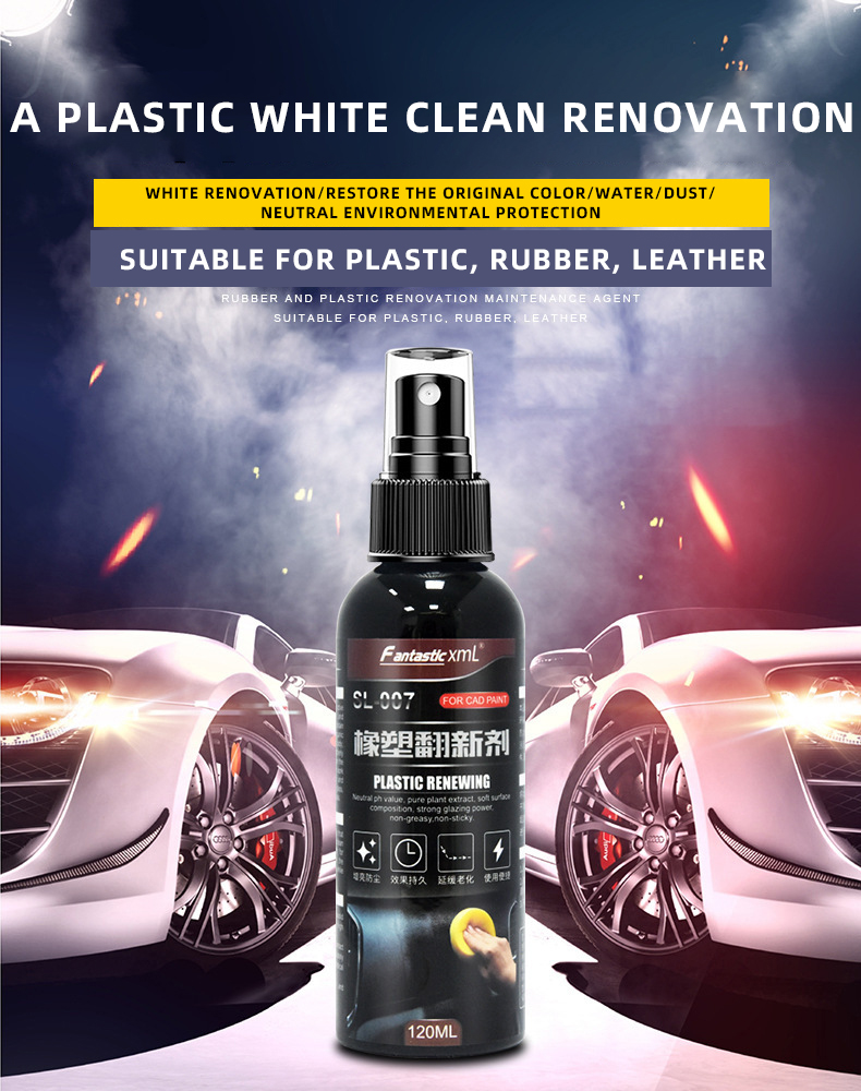 Car Plastic Restorer Back To Black Gloss Cleaning Auto Polish Repair