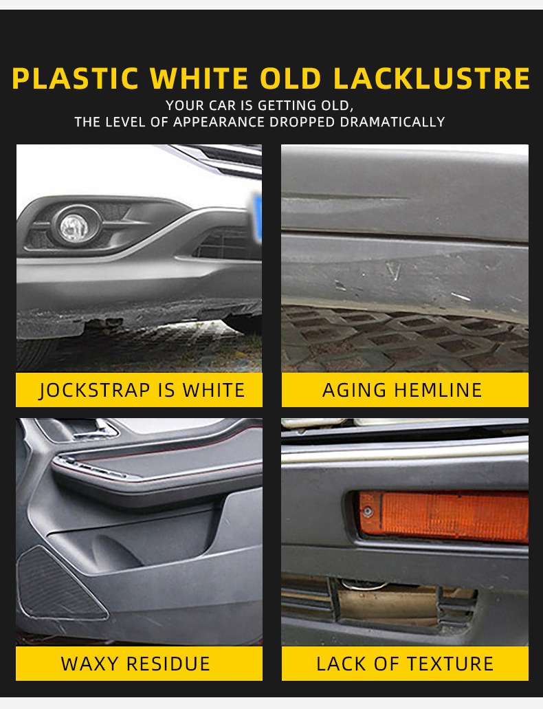 Car Plastic Restorer Back To Black Gloss Cleaning Auto Polish Repair