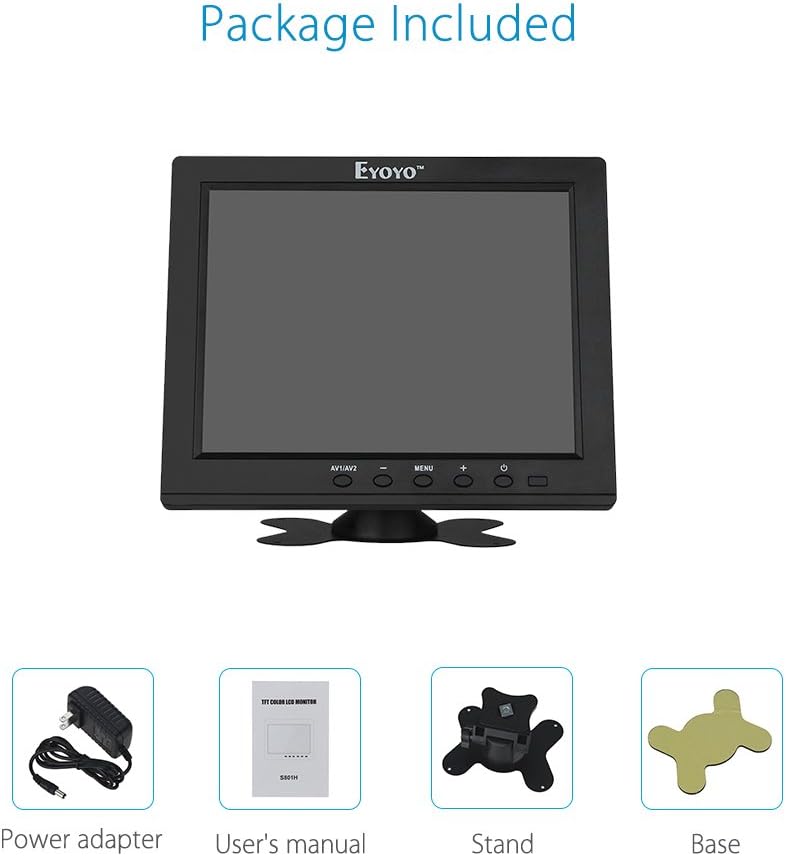 Eyoyo 8 Inch HDMI Monitor 1024x768 Resolution Small Display Portable 4: ...