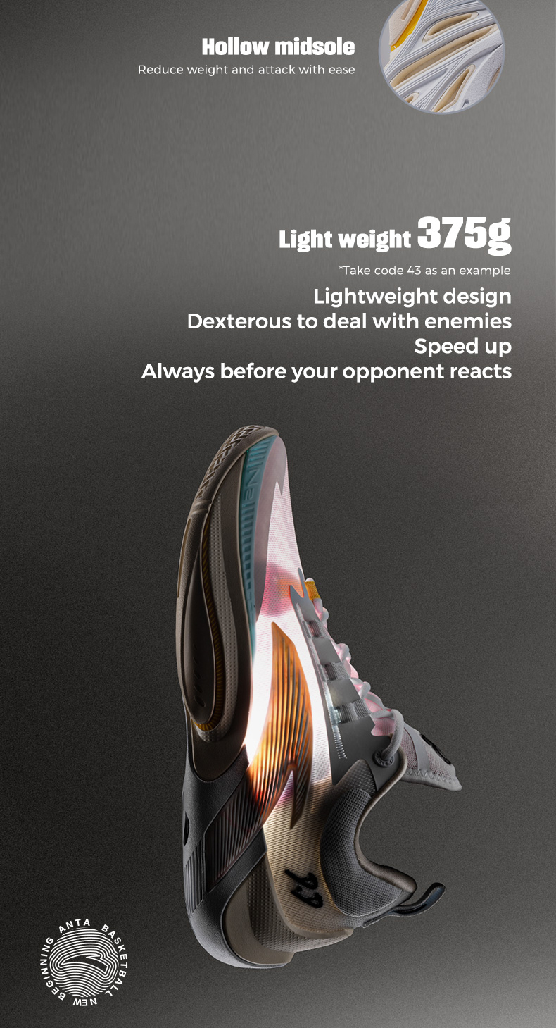 ANTA Men Zap 1 Donte Divincenzo Basketball Shoes Nitrogen Technology ...