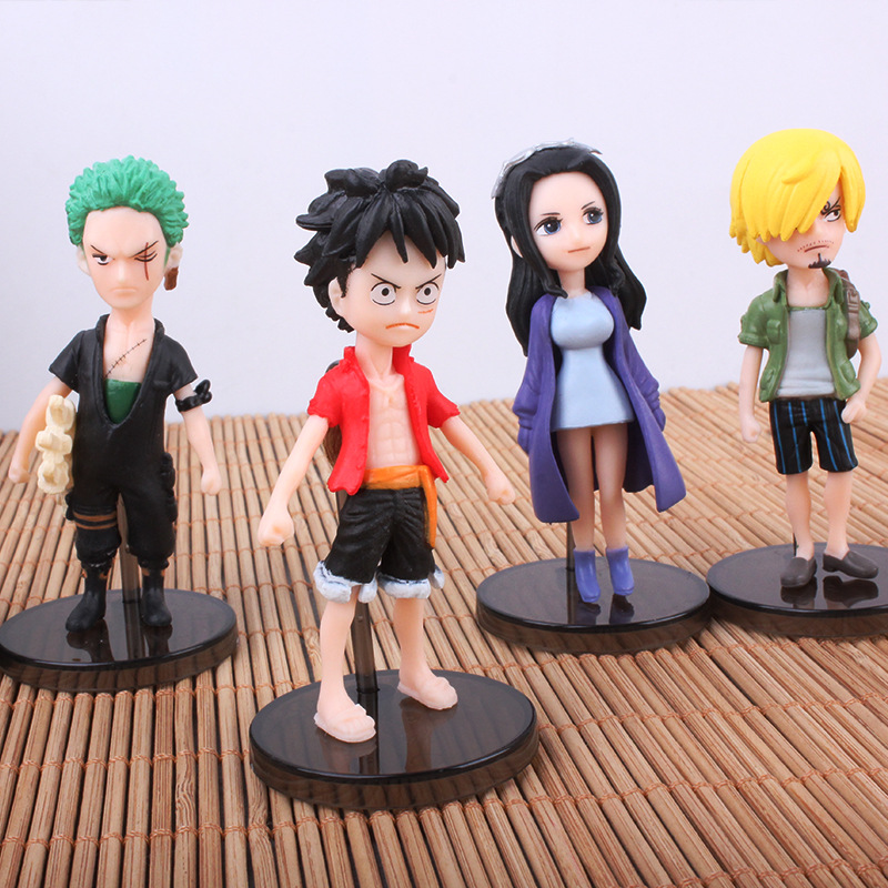 6Pcs/Set 8-9cm Japan Anime One Piece Monkey D Luffy Roronoa Zoro Nico ...