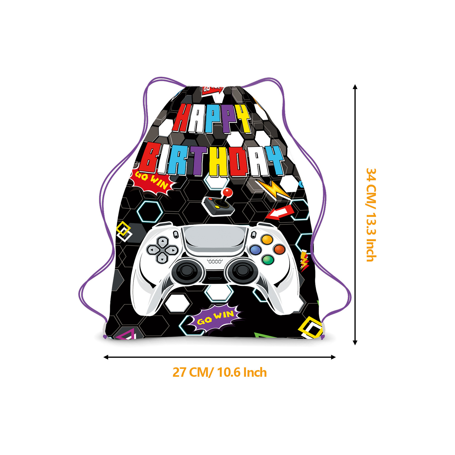 1pcs Video Game Gamepad Theme Backpack Game On Party Non-woven ...