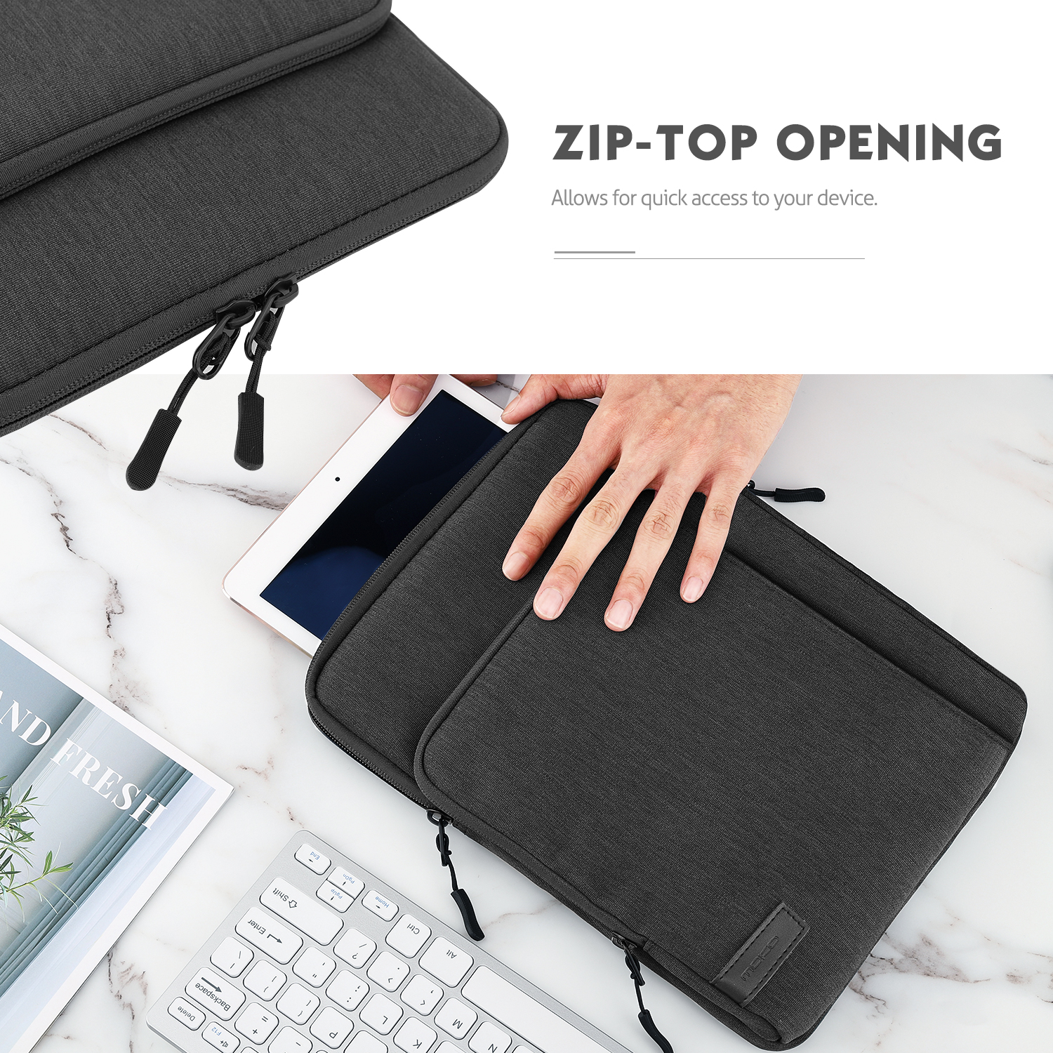 MoKo Laptop Sleeve Bag for 13.3-14 Inch, Notebook Carrying Case with ...