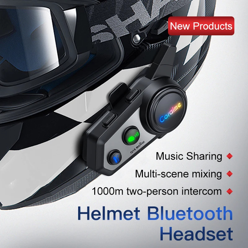 WAYXIN T2 Motorcycle Helmet Headset Bluetooth Intercom Headphone