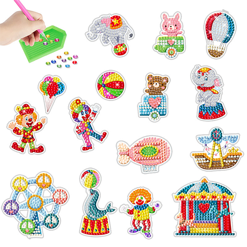 Cartoon Animals Cute Rabbit Diamond Sticking DIY Puzzle Toys Gift ...