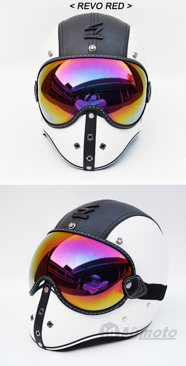 Vintage Motorcycle Helmet Lens Multicolor Hd View Face Shield Windproof ...