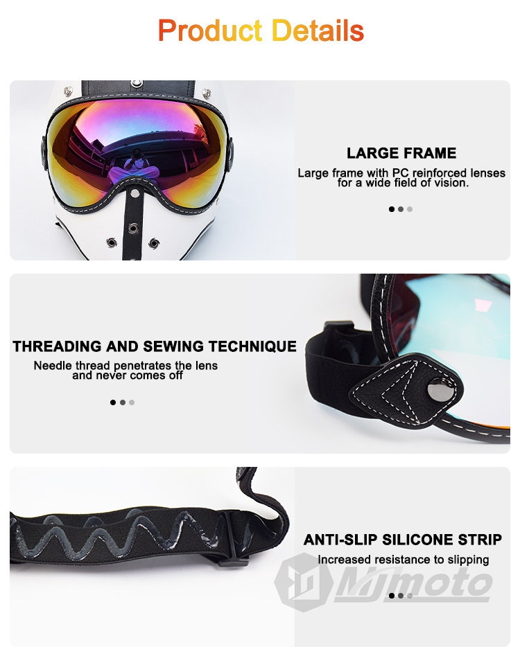 Vintage Motorcycle Helmet Lens Multicolor Hd View Face Shield Windproof ...