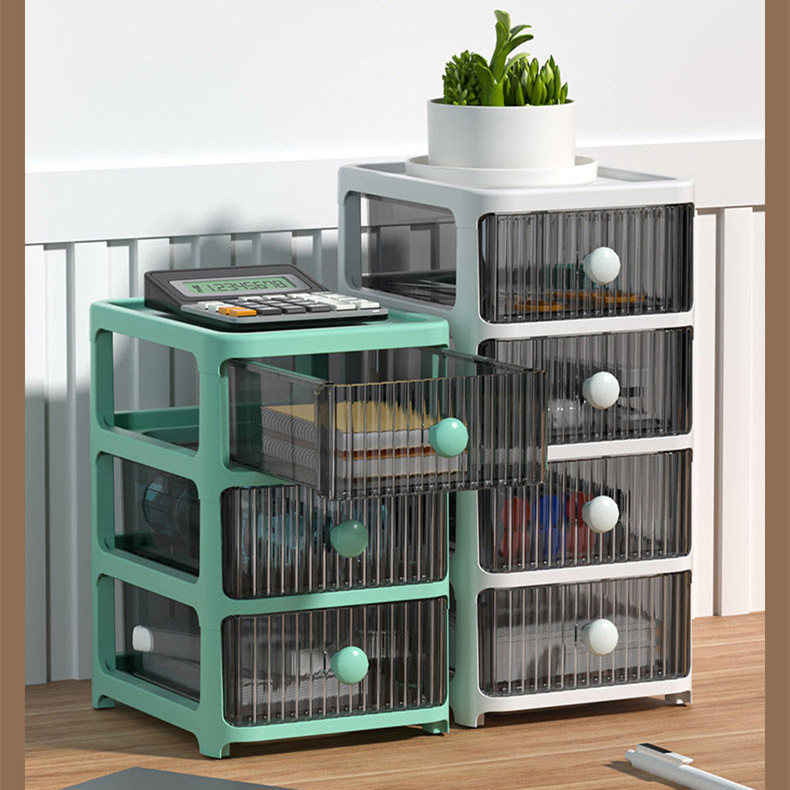 Mini Desktop Storage Box Drawer Style Cabinet Storage Box Cosmetics ...