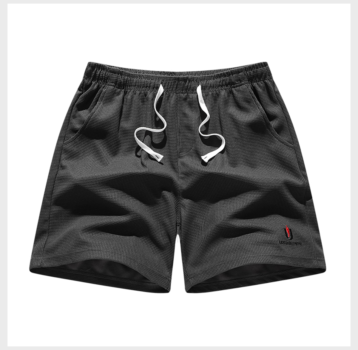 Urabn Pipe Waffle Plain Shorts For Men Above The Knee Casual Garter ...