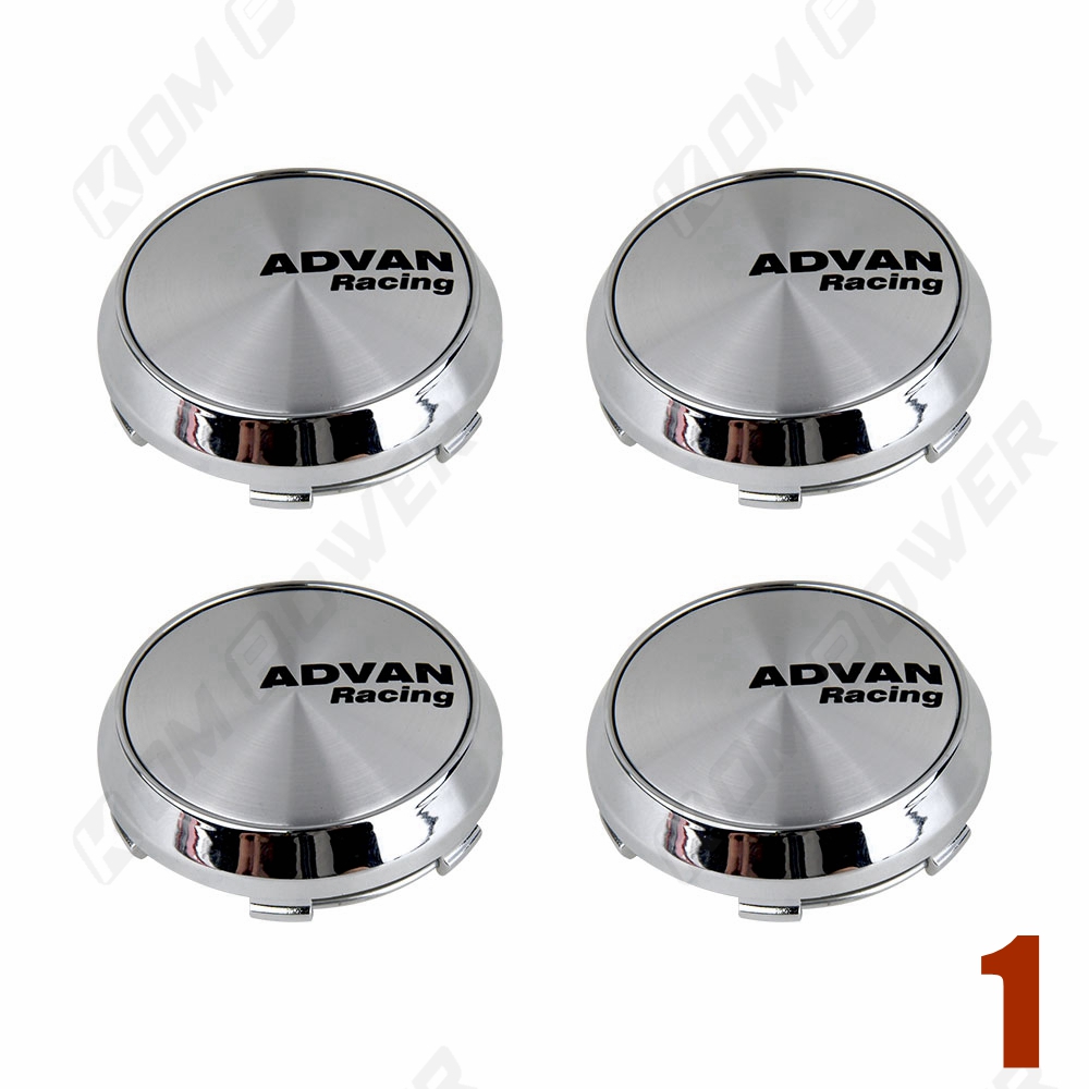 4PCS OD 68MM / ID 64MM Sport Rim Cap Advan Racing Sticker Wheel Center ...