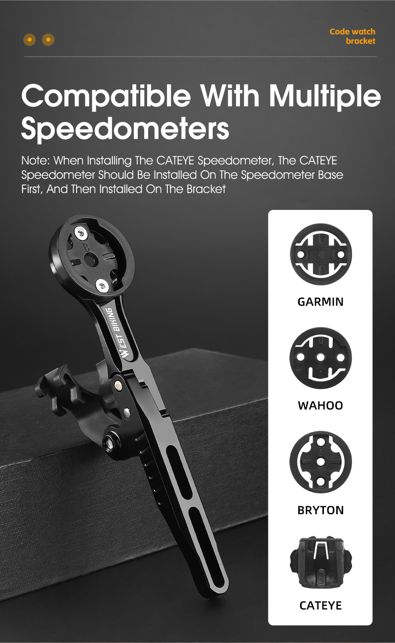 WEST BIKING Integrated Handlebar Garmin Support Speedometer Bike ...