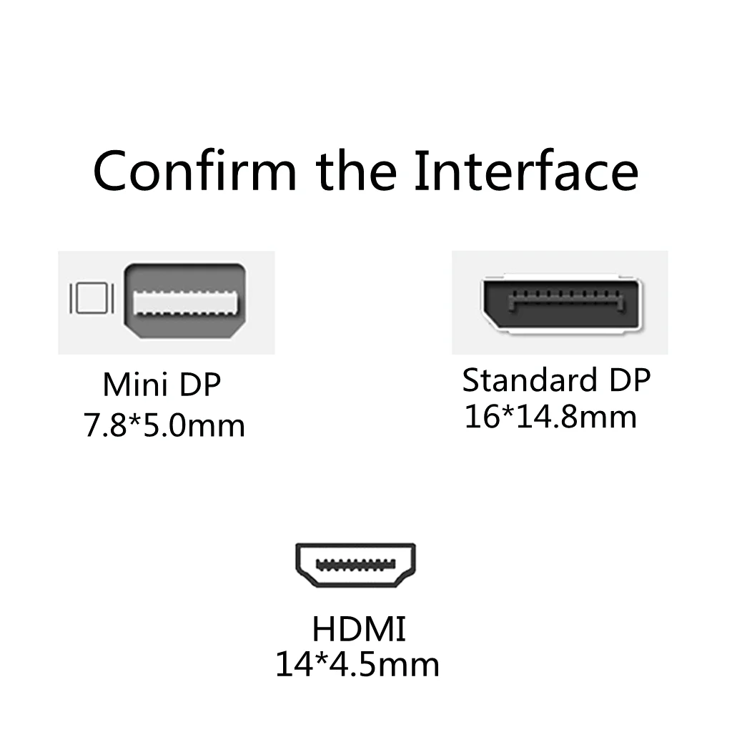 HD DP Video Converter DP1.4 to DP Female to Female Mini DP Adapter ...