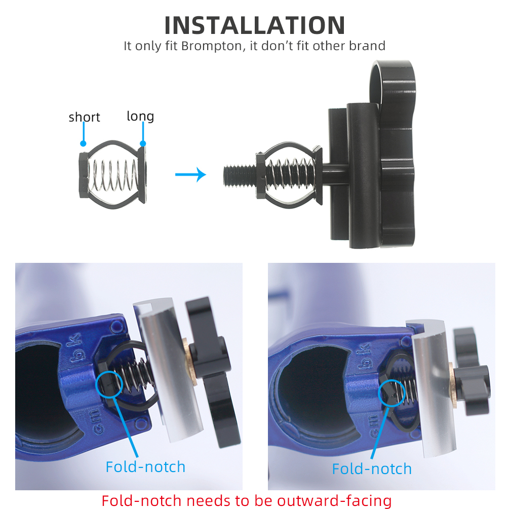 TWTOPSE Hinge Clamps Spring For Brompton Folding Bike Limit Stop Easy ...