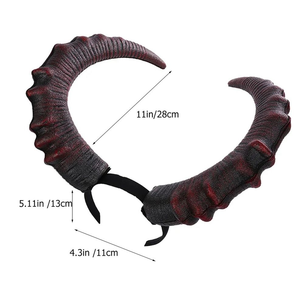 BLUEVELVET Halloween Demon Horns Headband, Pu Cosplay Headband Devil Ox ...