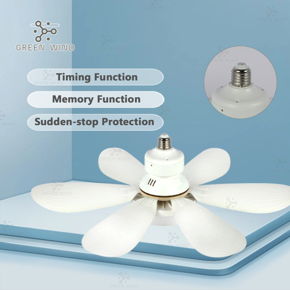 GREEN WIND Small Ceiling Fan With Light Remote Control Simple Fan Lamp ...