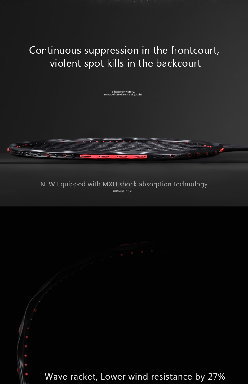 ALPSPORT V5 PRO MXH Cushion Wave Frame Badminton Racket Original 100% ...
