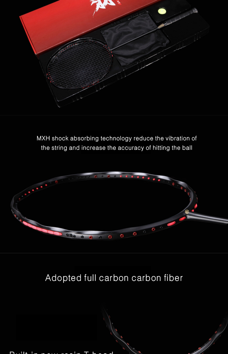 ALPSPORT V5 PRO MXH Cushion Wave Frame Badminton Racket Original 100% ...