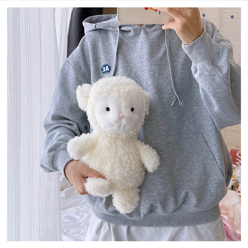 Cute Fluffy Hair Pink Pig Lamb Plush Toy Stuffed Cartoon Animals Piggy ...