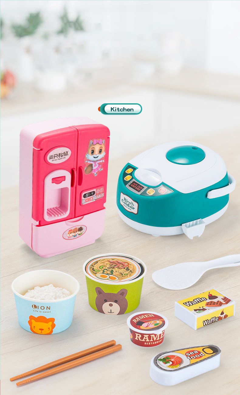 Rice Cooker Kid Kitchen Cooking Set Children Kitchen Toy Interactive ...